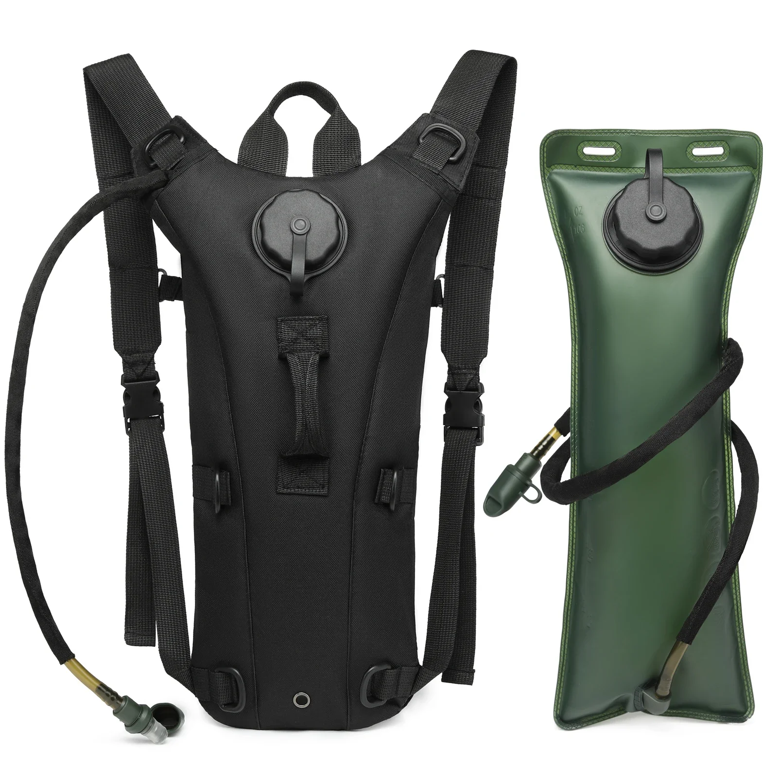 軍用戦術キャメルバックパック、3L防水ウォーターブラダー付き - Urban Backpack Tactical のレビューと価格